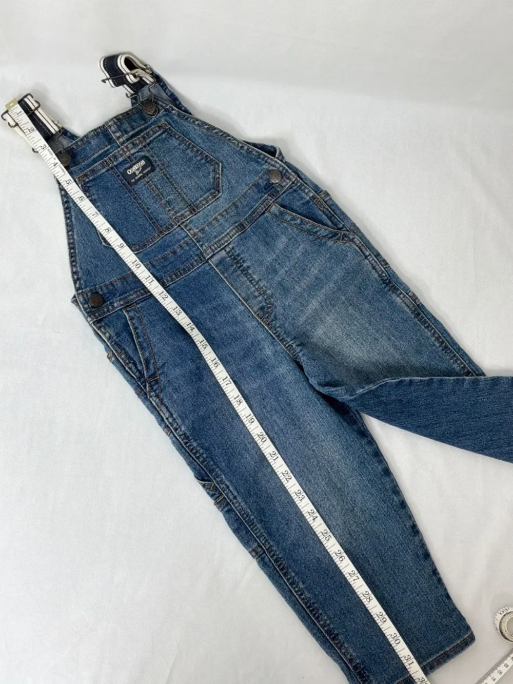 OshKosh Boys Blue Jean Overalls - Size 3T